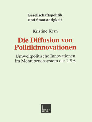 cover image of Die Diffusion von Politikinnovationen